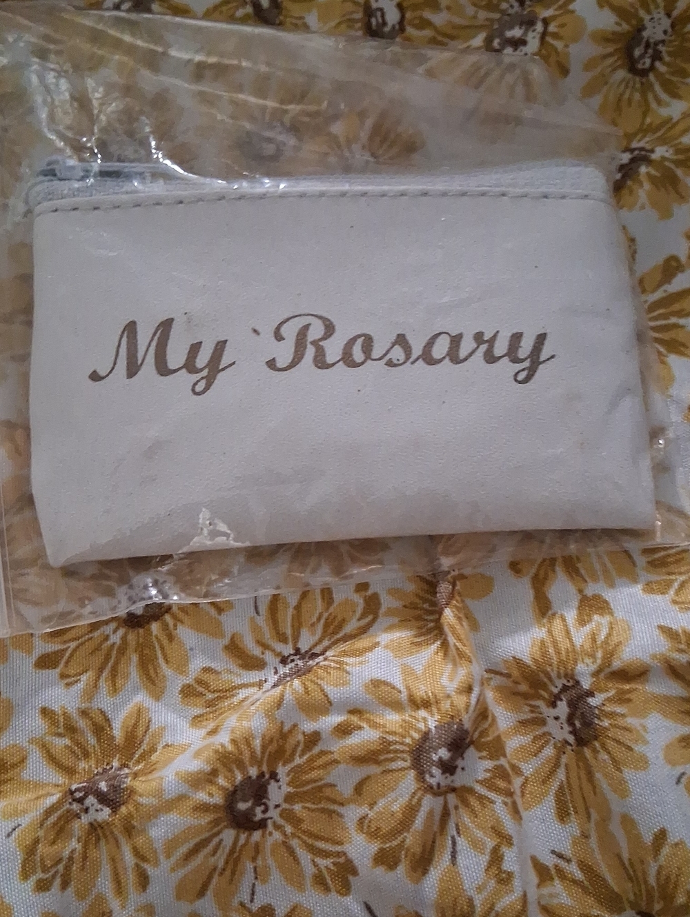 My Rosary White Faith Pouch - Compact Rosary Case With Rosary Measuring 21 Inche
